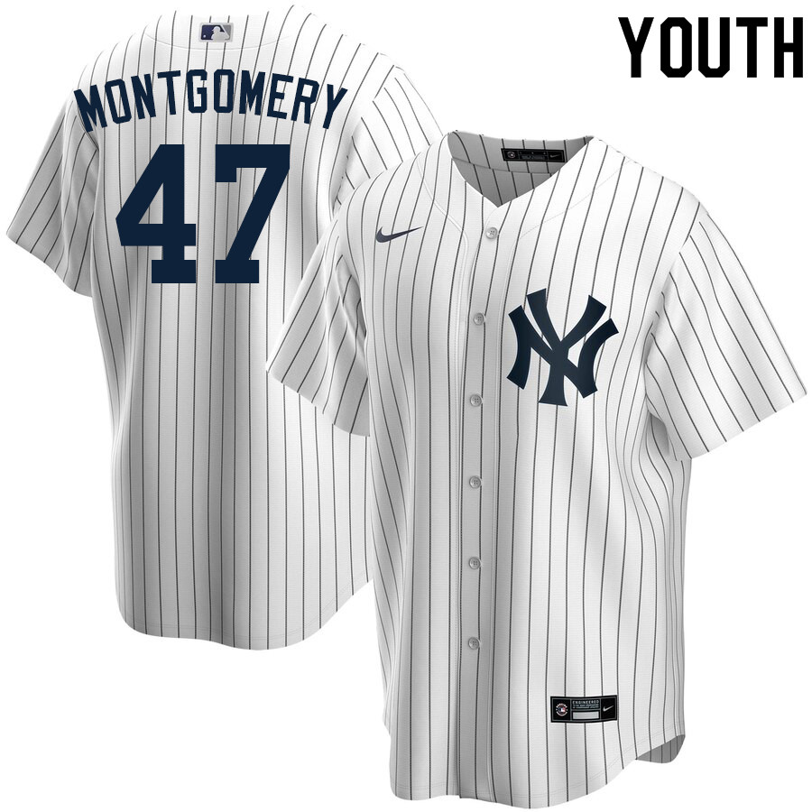 2020 Nike Youth #47 Jordan Montgomery New York Yankees Baseball Jerseys Sale-White